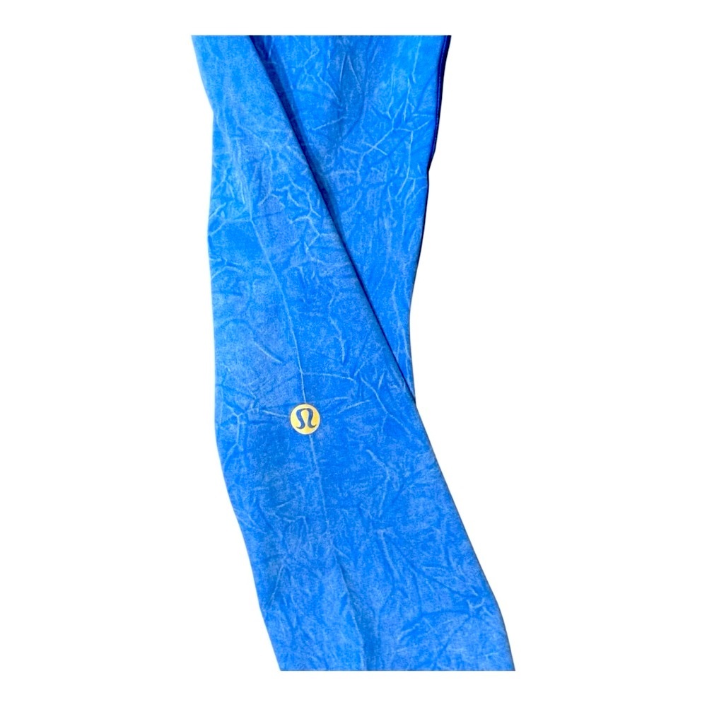 LULULEMON Fast And Free size 4 inseam 25 Ice Dye Ice Wash Cerulean Blue - Picture 6 of 8
